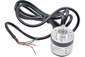 Aideepen 600P/R Rotary Encoder, AB 2 Phase Incremental Rotary Encoder 6mm Shaft 5V-24V Wide Voltage