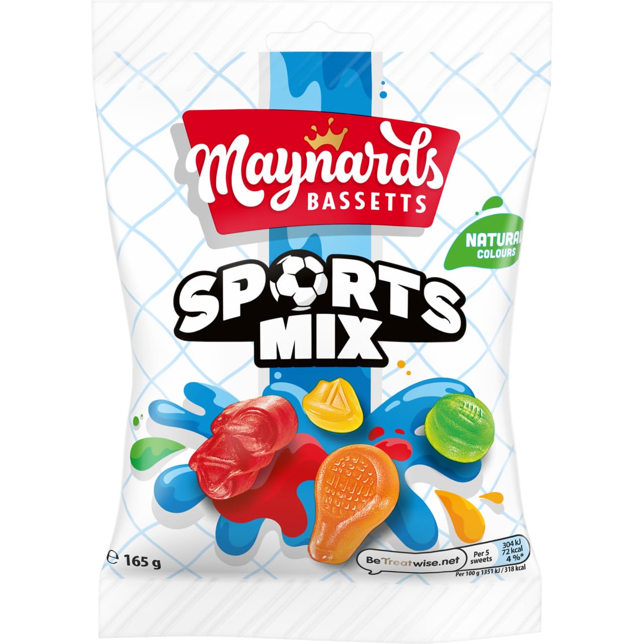 Maynards Bassetts Sports Mixture Sweets Bag, Assorted Fruity Jelly Sweets, 165 g (Pack of 1)