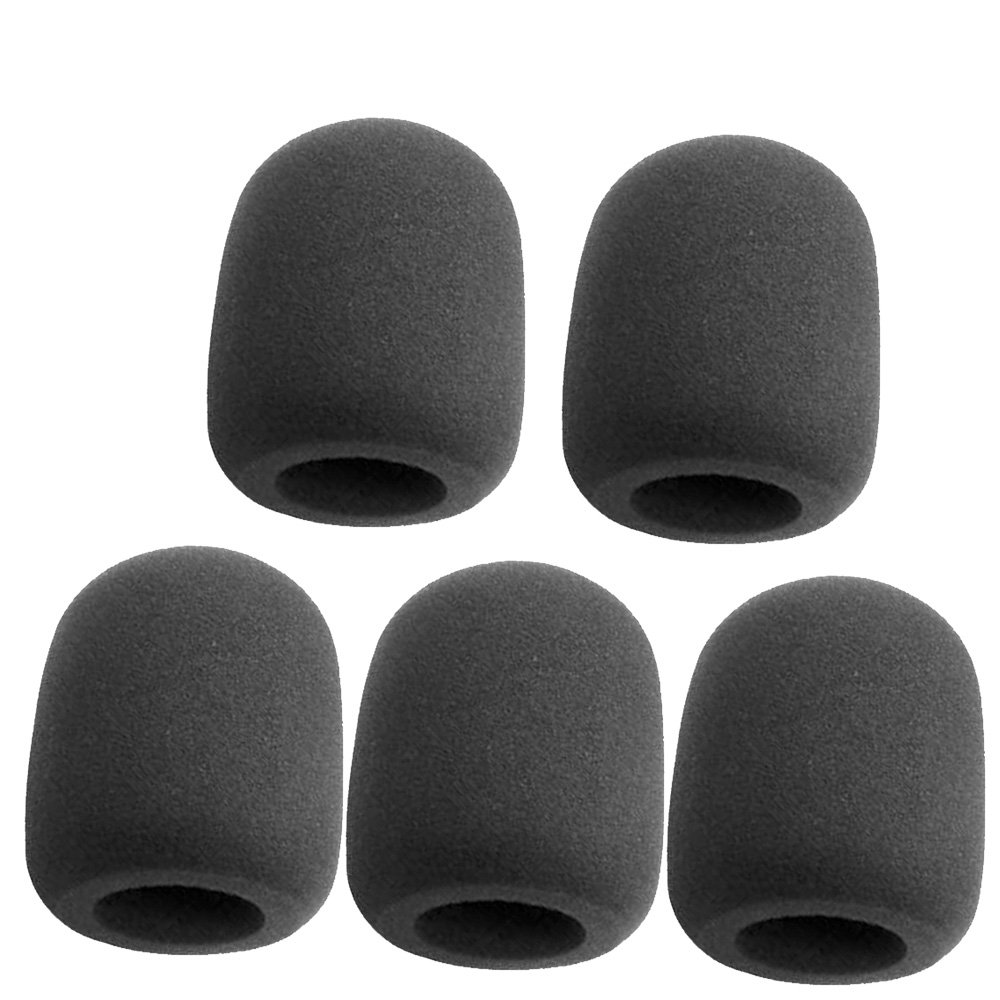 Mintice 5 X Black Handheld Stage Microphone Windscreen Foam Mic Cover Karaoke DJ
