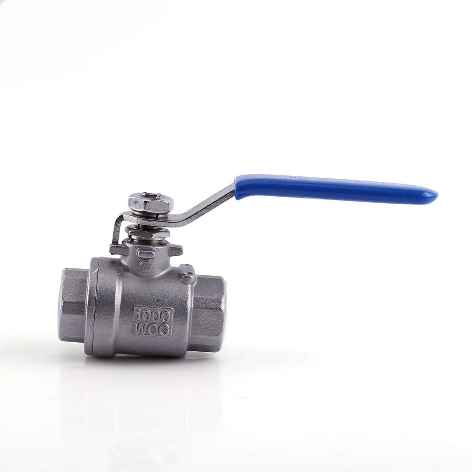 1/2'' NPT Full Port 2 Way Rotarys Lever Stainless Steel SS304 Two Piece Ball Valve, WOG1000,Inch Thread,Top-loading Structure,for Cutting, Distribution