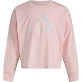 adidas Girls Long Sleeve Waist Crew Tee T-Shirt