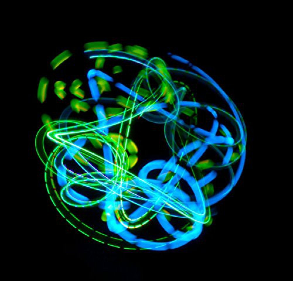 GloFX Exclusive Trans Morph 6-Led Orbit - Lights Spinning Lightshow Orbital Toy Rave Light