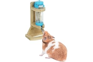 YWMSGM Water Bottle with Stand Water Bottle Holder with 125ml Hanging Water Auto Dispenser for Syrian Dwarf Hamsters Gerbils Mice Rats Degus Small pet (Blue)