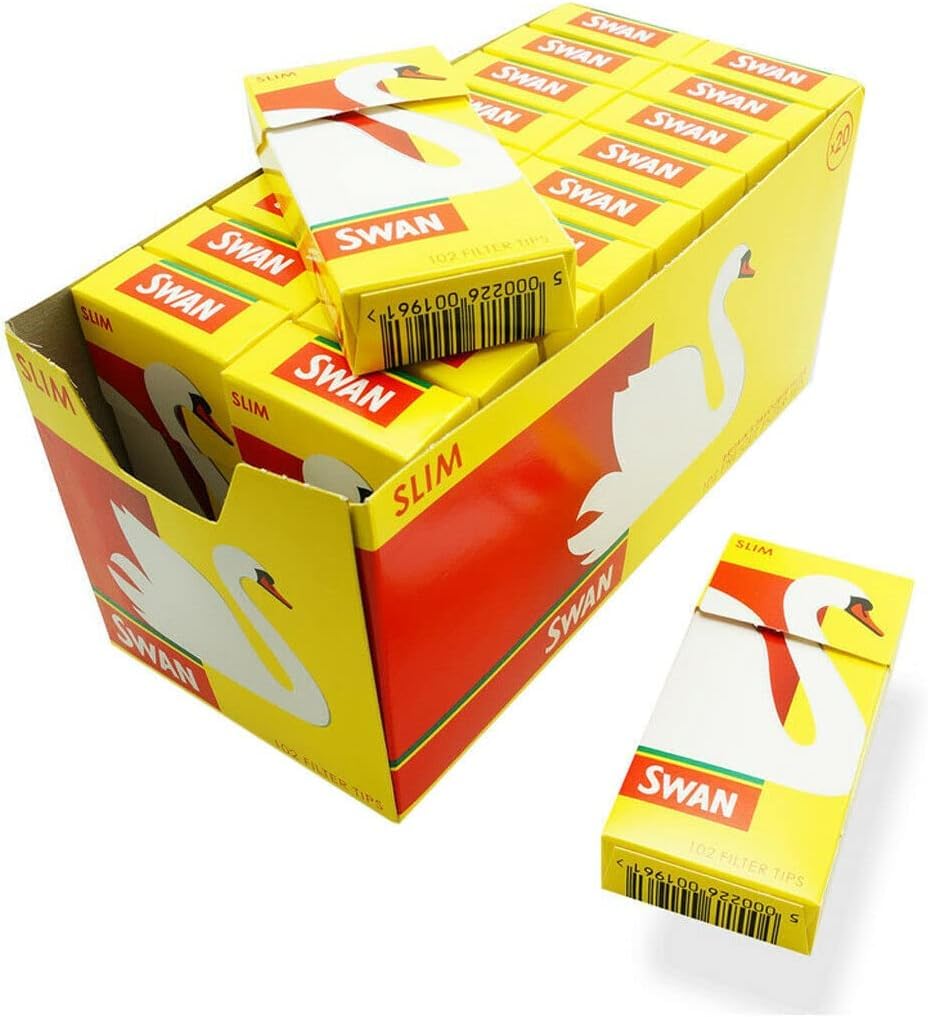 SWAN Slim Filter Tips Pack of 20, Water Filter, 20 Pieces