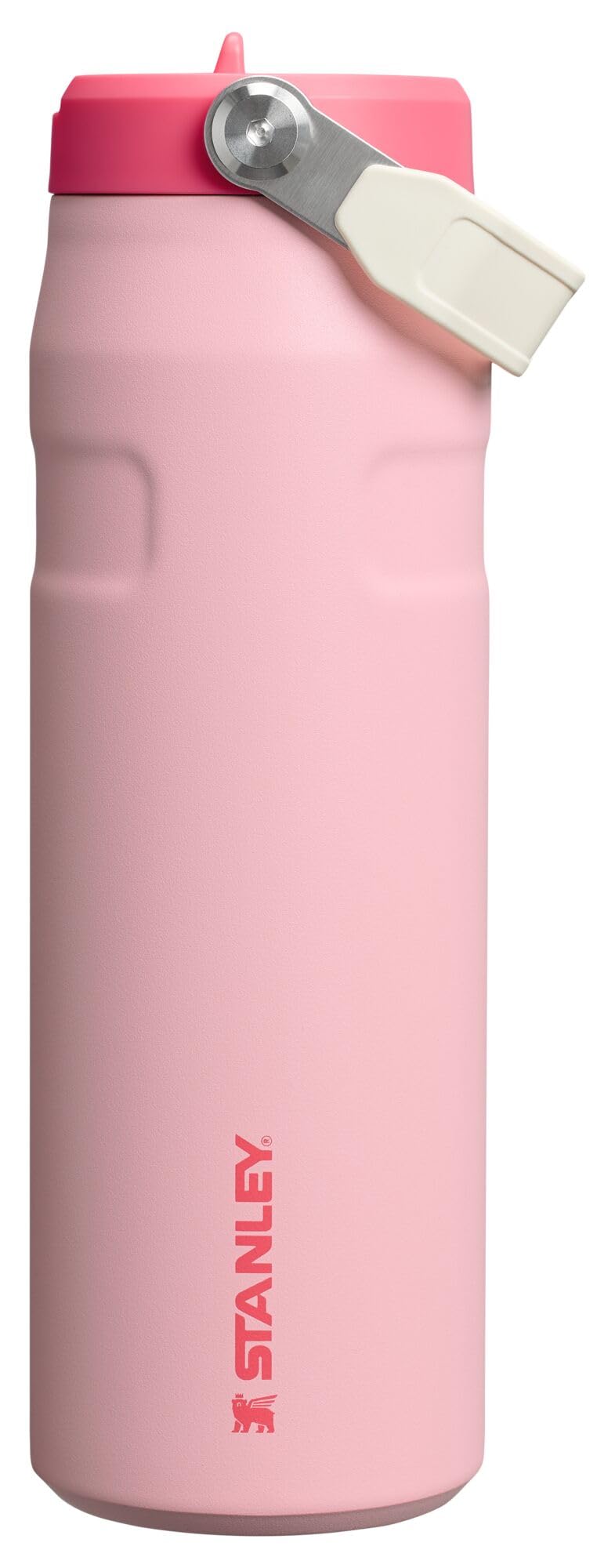 Photo 1 of Stanley IceFlow Flip Straw 2.0 Water Bottle 24 oz | Built-In Straw for Travel and Sports | Lightweight and Leak Resistant | Insulated Stainless Steel | BPA-Free | Strawberry Cream