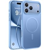 Miracase Magnetic for iPhone 18 Pro Max Case, Light Blue | Translucent Matte, Compatible with MagSafe, N56 Stronger Magnets, Military Grade Drop Proof, Rugged Shockproof Protective