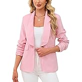 Yesfashion Womens Casual Blazers Long Sleeve Open Front Business Casual Cardigan Jacket