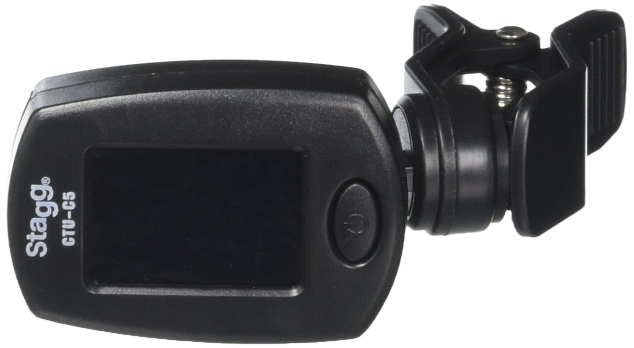 Stagg CTUC5 Automatic Chromatic Clip On Tuner for Guitar, Bass Violin, Ukulele and Chromatic Tuning