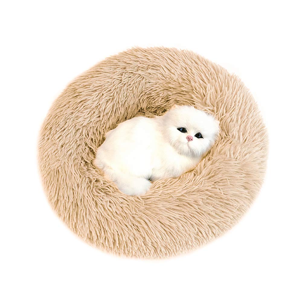 Sunnykud Deluxe Pet Bed Round Plush Donut Cat Dog Mat Sleeping Bed Washable Cushions for Cats Dogs Soft Pets Sofa
