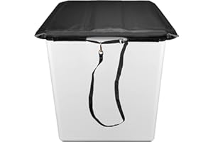 PLASTIC COMPOSITES CO Bucket Truck Parts Folding Hard Top Bucket Cover That Holds Up Even If Water Pools, Nylon Strap with Buckle for Quick Fastening, Fits 1 Man Bucket 28"x28" Edge to Edge