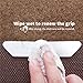 Rug Grippers, Vmini 8pcs Non Slip Rug Pads, Anti Curling Rug Gripper, 1/8 Inch Thickness Premium Carpet Gripper with Renewable & Reusable Gripper Tape - White
