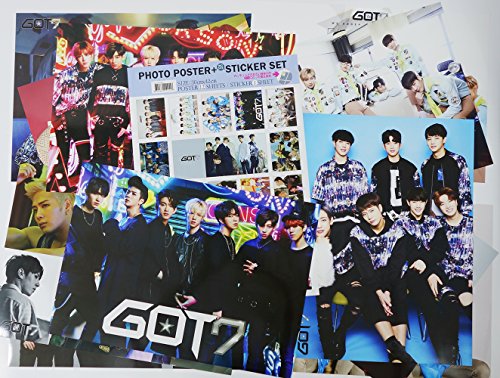 GOT7 - 12 PHOTO POSTERS + STICKER SET A3 Size Bromide