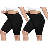 Women's Plus Size Short Leggings Ultra Soft Modal Cotton Shorts Under Dresses Mid Thigh Leggings Pants
