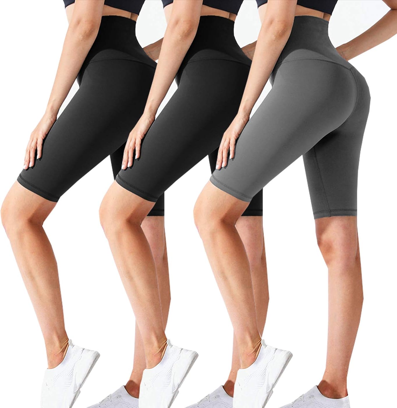 CTHH 3 Pack Biker Shorts for Women-High Waisted Workout Running Athletic Shorts for Women Yoga Gym Womens Shorts: Clothing