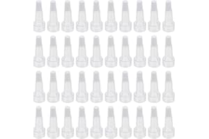 Beaupretty 100Pcs Glass Dropper Cap Serum Vial Trumpet Dropper Head Cap Eye Dropper Bottle Cap for Travel Test Sample Perfume Bottle