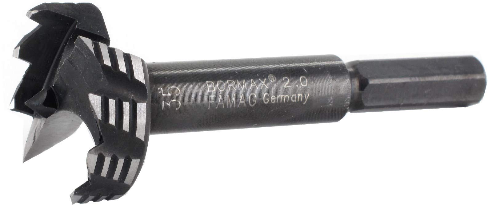 Famag 162204000 Bormax 2.0 Forstner bit, alloyed Tool Steel, 40 mm, 40 x 57 x 90 mm Tige: 10 mm