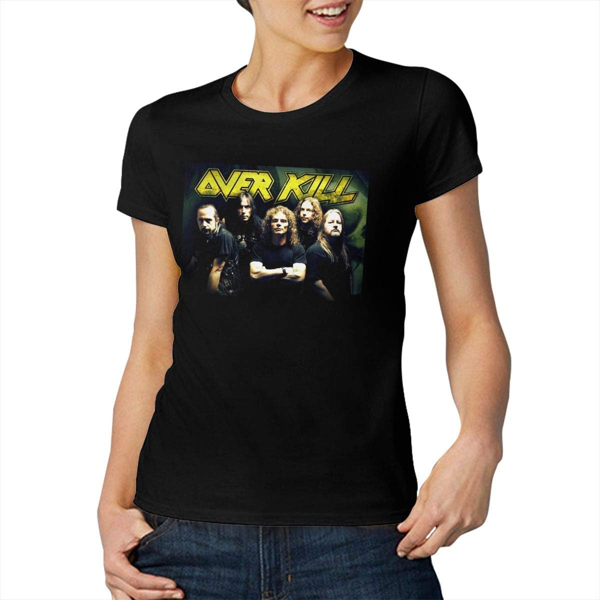 ColletteKMaddox Women's TShirts Overkill Band The Grinding Wheel Fun
