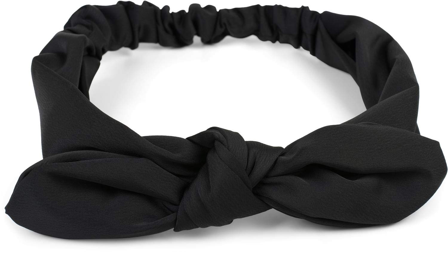styleBREAKER women hairband plain bow and elastic, hairband, headband, pin-up, rockabilly 04026035, Colour:Black โ image 1