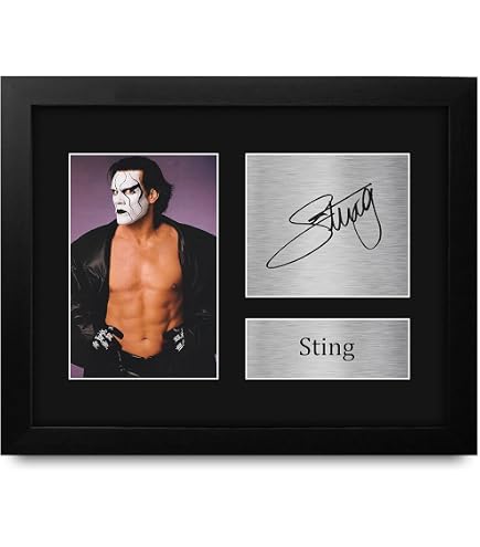 Amazon.com: HWC Trading Bret Hitman Hart Framed Gift Signed
