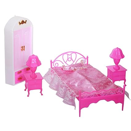 elegantstunning White Plastic Furniture Accessories for Doll House Living Room Sofa TV Chair Table Lamp Set Halloween Christmas Gift Bags for Girl Bedroom
