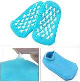 Pinkiou Moisturising Gel Socks Gloves Blue for Cracked Hands Feet Dry Skin view 3