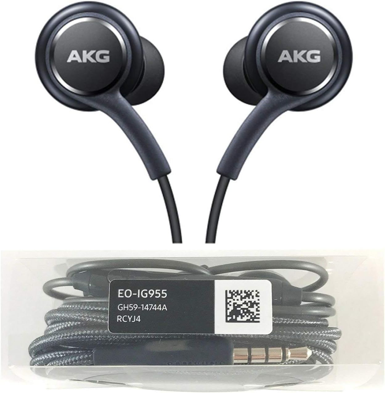 Photo 1 of Samsung Earbuds Stereo Headphones 3.5mm compataible with Samsung Galaxy S10 S10e S9 S8 Plus A31 A71 Wired Earphones - with Microphone and Volume Buttons (Black)