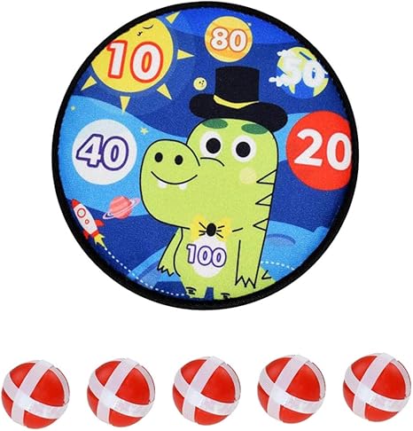 Amazon Lol Fun スティッキーボール フックセーフ付きキッズダーツボードゲームセット 恐竜 ダーツボード 通販