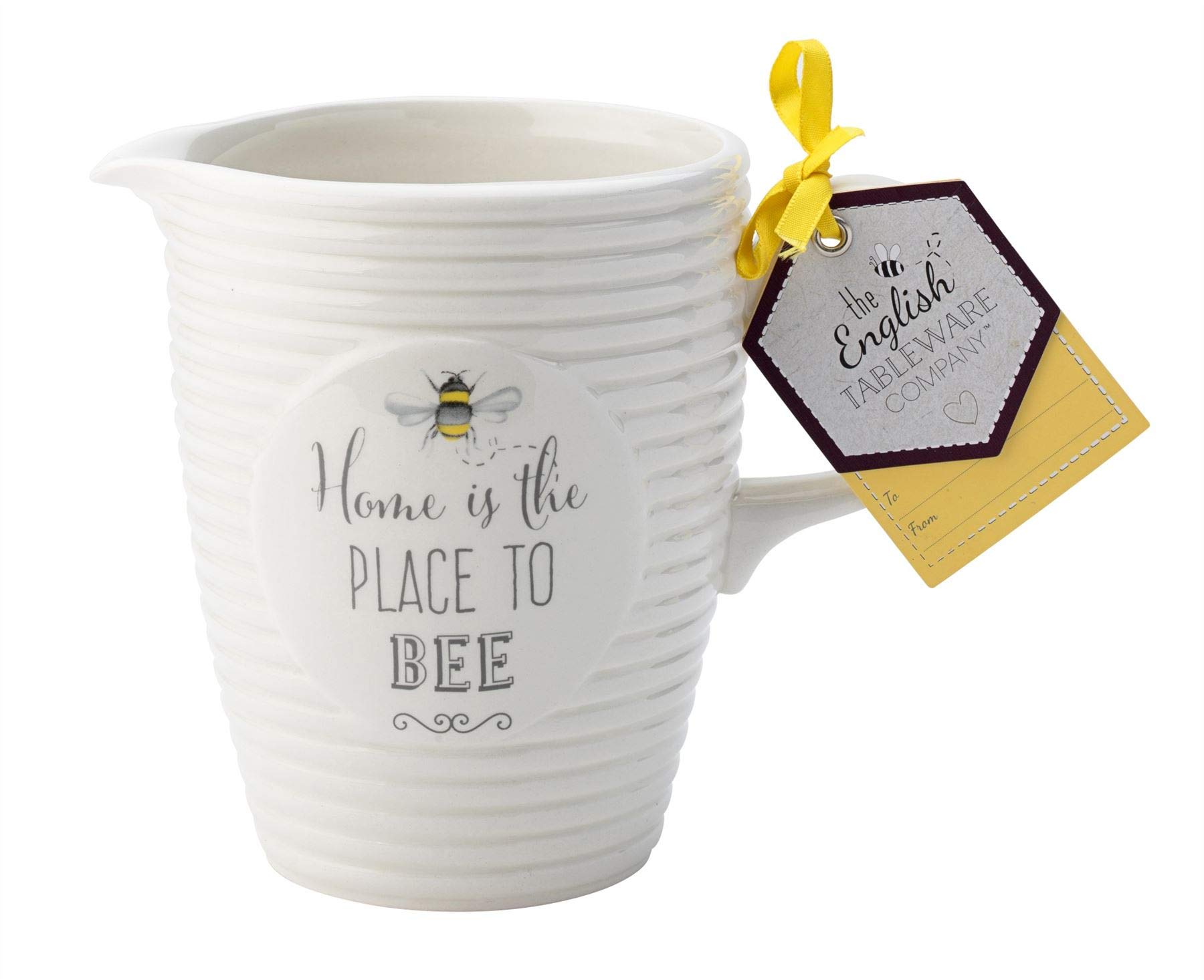 English Tableware Company Bee Happy Jug White
