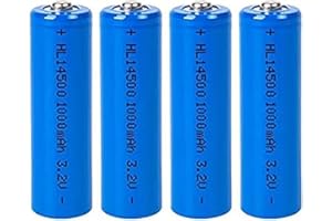 3.2V 14500 Li-ION 1000mAh AA Size Rechargeable for Solar Lights (3.2V 1000mAh) 4PCS