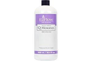 EZFLOW EZ Flow Q Monomer Acrylic Nail Liquid - Maximum Adhesion, Acrylic Liquid Monomer, Prevents Yellowing Nails, DIY Salon At-Home Use, 30.4 fl oz