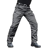 Hiwise Men's Stretch Tactical Pants Water Resistant Ripstop Cargo Pants Outdoor Lightweight EDC Work Hiking Pants