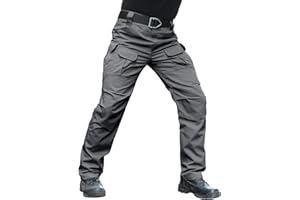 Hiwise Men's Stretch Tactical Pants Water Resistant Ripstop Cargo Pants Outdoor Lightweight EDC Work Hiking Pants
