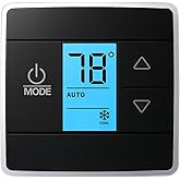 RV Thermostat Compatible with Dometic 3316250.712, 3-Wire Single Zone Control for Cool/Heat, 12V DC, Capacitive Touch, Blue B