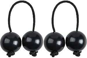 MGTECH 2Pcs Asalato Shakers, Kashaka Rhythmic Ball African Musical Instrument Aslatua Shakers, Black