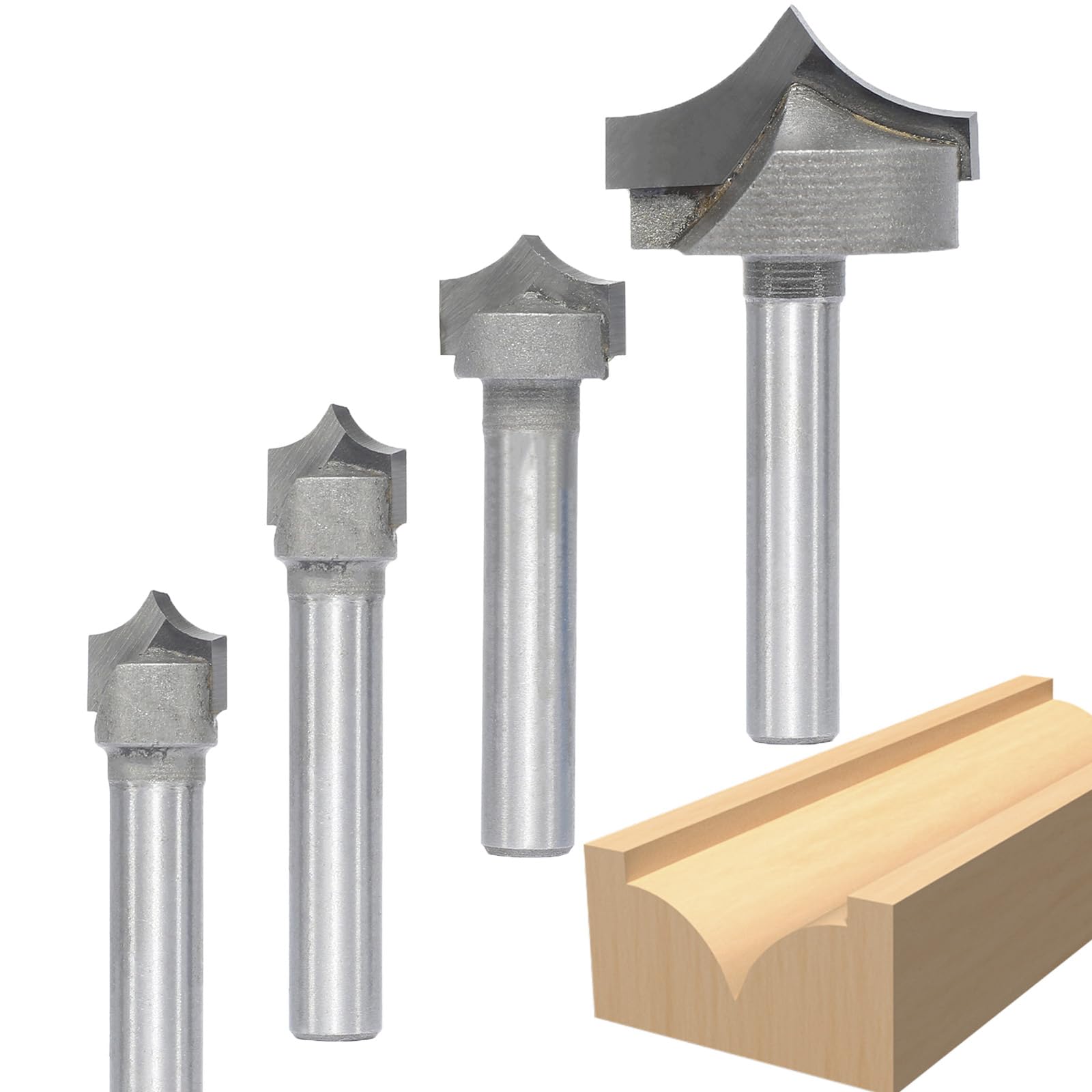 40mm Total Length Router Bit TavRav Roundover Router Bit | 6mm Shank ...