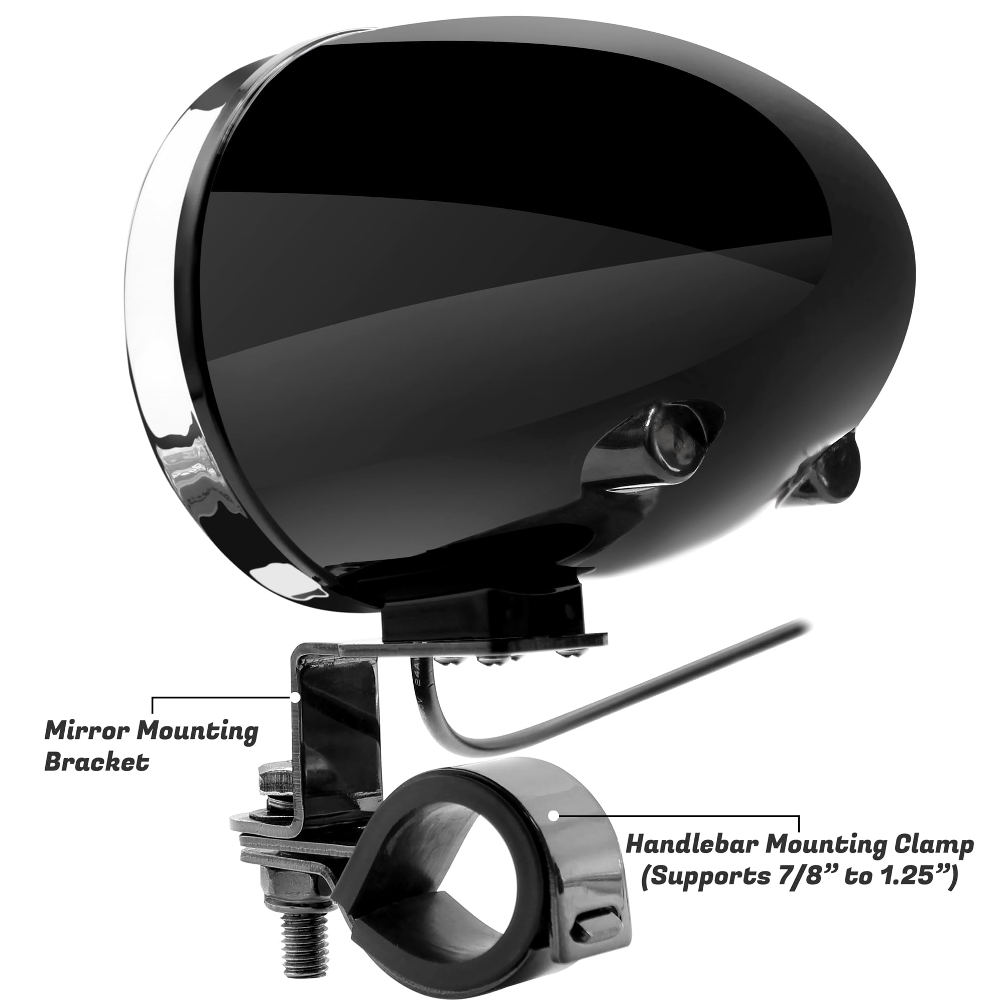 GoHawk Motorcycle Speakers Bluetooth, Waterproof Speakers and Amplifier Audio Sound System, Weatherproof, FM Radio, Volume Control, ATV UTV w/AUX in, USB, Micro SD