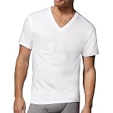Hanes Men's Undershirts T-Shirt Pack, V-Neck Cotton Tees for Men, Moisture-Wicking, Odor Control, White Multi-Pack