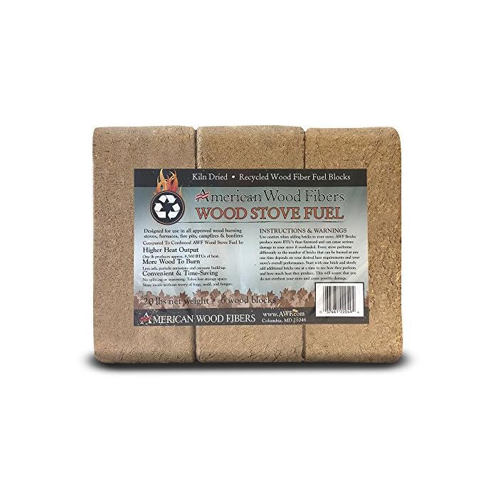 Buy Kiln Dried Recycled Wood Fiber Fuel Blocks, 20 lb Wood Stove Fuel