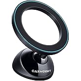 CARMOUNT Adjustable Magnetic Car Mount | Dashboard Phone Holder, 360° Rotation & Tilt, Universal & MagSafe Options (3.0 MagSafe Dash Mount F3)