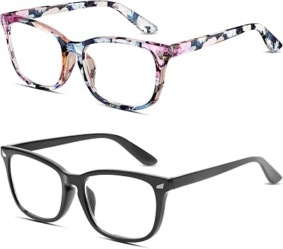 COOLOO Blue Light Blocking Glasses Anti Glare TR90 Frames Lightweight