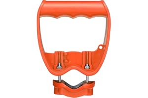 YEYEBEST Back-Saving Tool Handle Attachment, Labor-Saving Tool Handle, Labor-Saving Ergonomic Shovel or Rake Handle, Add-on Universal Fitting Grip, Orange