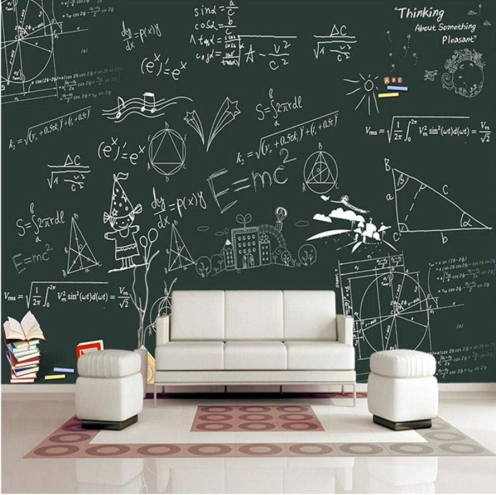 Amazon Mzznz ヴィンテージ壁紙3dシンプルな数学式写真壁壁画バー壁紙壁紙用リビングルーム家の装飾 150x1cm 壁紙