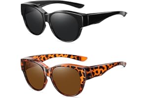 Fit Over Glasses Sunglasses for Women & Men, Stylish Design Polarized Sun Glasses UV Protection #0179