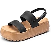 DREAM PAIRS Women's Platform Water Sandals Adjustable Lightweight Waterproof Summer Beach Wedge Chunky Sandals