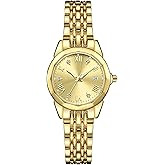 VILKFY Gold Watches for Women Vintage Roman Dial Watch Two Tone Stainless Steel Date Waterproof Watch