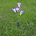 Brccee AC Solar Power Purple Lily Flower RGB Color Change LED Light Garden Yard Lamp