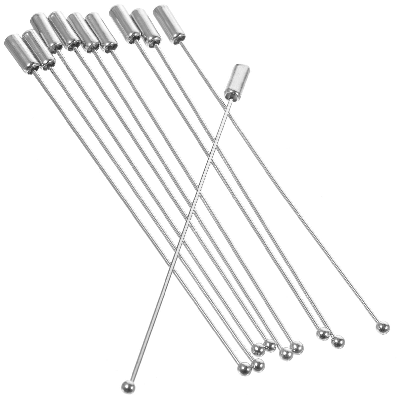 HEALLILY Corsage Pins 20Pcs Metal Brooch Sticks with Clutches for Diy Jewelry Making Craft Accessories Suitable for Buttonholes Hat Scarf