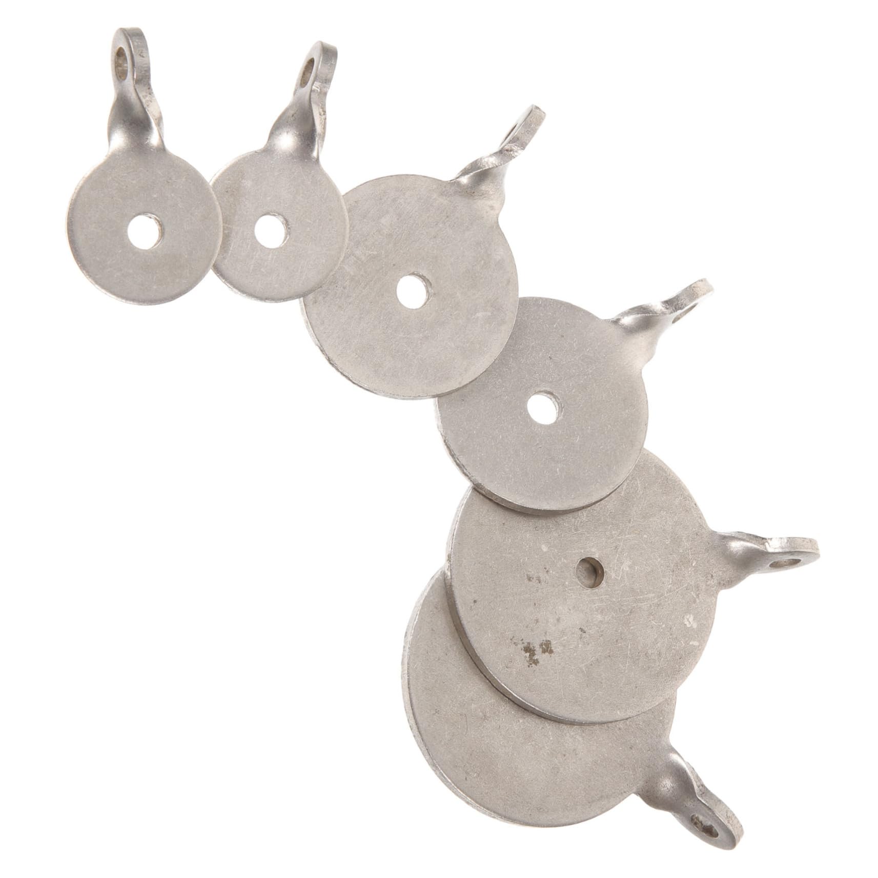 Toddmomy Stainless Steel Shooting Targets Set 6Pcs Metal Bulls Eye Plates for Archery Practice and Accuracy Training with Hanging Hook