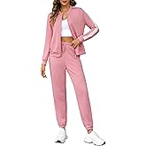 Totatuit Women's Tracksuit Sets 2 Piece Outfits Long Sleeve Zip Up Sweatshirt Long Pants Jogger Lounge Sweatsuit Sets