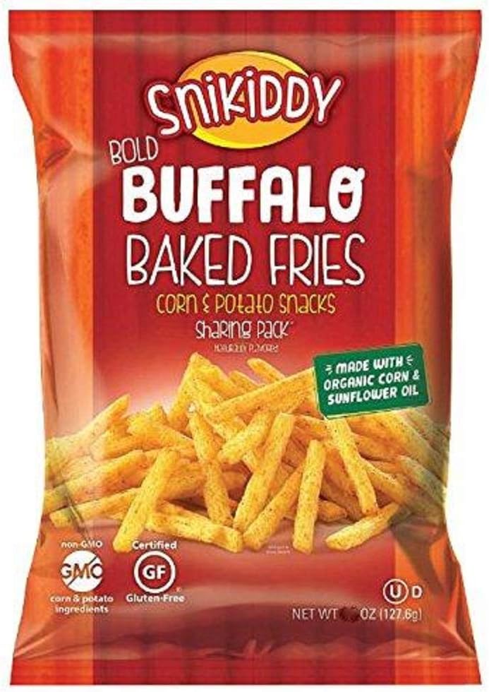 Snikiddy Baked Fries 2.7 oz. Bag (10 pack) (Bold Buffalo, Pack of 10)